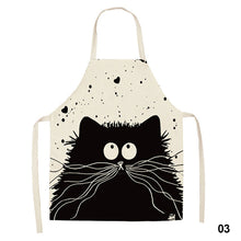 Load image into Gallery viewer, Cute Waterproof Kitchen Apron Cartoon Cat Household Oil-Proof Coffee Chef Apron Women Baking BBQ Accessories
