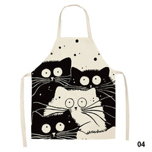 Load image into Gallery viewer, Cute Waterproof Kitchen Apron Cartoon Cat Household Oil-Proof Coffee Chef Apron Women Baking BBQ Accessories
