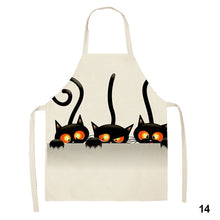 Load image into Gallery viewer, Cute Waterproof Kitchen Apron Cartoon Cat Household Oil-Proof Coffee Chef Apron Women Baking BBQ Accessories
