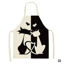 Load image into Gallery viewer, Cute Waterproof Kitchen Apron Cartoon Cat Household Oil-Proof Coffee Chef Apron Women Baking BBQ Accessories
