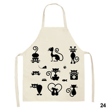 Load image into Gallery viewer, Cute Waterproof Kitchen Apron Cartoon Cat Household Oil-Proof Coffee Chef Apron Women Baking BBQ Accessories
