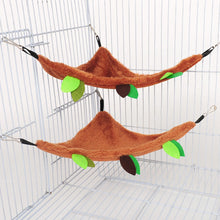 Load image into Gallery viewer, Cute Plush Cotton Hamster Hammock Leaf Tunnel Toy Keep Net Hammock Hanging Toy Rats Rodent Small Animal Guinea Pig Ferret Double-layer Pets Supplies

