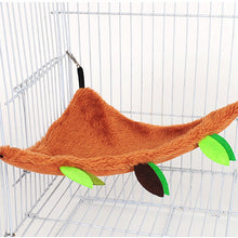 Load image into Gallery viewer, Cute Plush Cotton Hamster Hammock Leaf Tunnel Toy Keep Net Hammock Hanging Toy Rats Rodent Small Animal Guinea Pig Ferret Double-layer Pets Supplies
