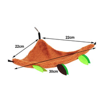 Load image into Gallery viewer, Cute Plush Cotton Hamster Hammock Leaf Tunnel Toy Keep Net Hammock Hanging Toy Rats Rodent Small Animal Guinea Pig Ferret Double-layer Pets Supplies
