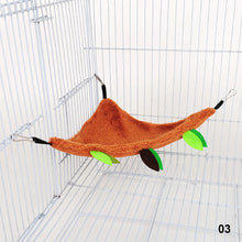 Load image into Gallery viewer, Cute Plush Cotton Hamster Hammock Leaf Tunnel Toy Keep Net Hammock Hanging Toy Rats Rodent Small Animal Guinea Pig Ferret Double-layer Pets Supplies
