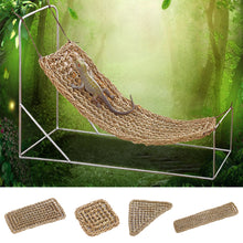 Load image into Gallery viewer, Reptile Lizard Hammock Hamster Reptile Grass Mat Pet Bed Seaweed Hammock Swing Pet Reptile Toy Hanging Bed Mat Hanging Sofas
