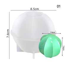 Load image into Gallery viewer, Multi-Style Geometric Bubble Ball Silicone Candle Plaster Mold Spherical Lantern Crystal Resin Soap Gypsum Chocolate Mould Decor
