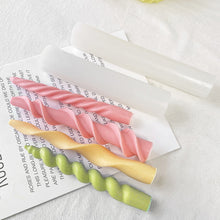 Load image into Gallery viewer, DIY Long Spiral Pillar Silicone Candle Molds for Making Romantic Candle Dinner Injection Wax Silicone Mould Craft Home Decor
