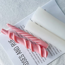 Load image into Gallery viewer, DIY Long Spiral Pillar Silicone Candle Molds for Making Romantic Candle Dinner Injection Wax Silicone Mould Craft Home Decor
