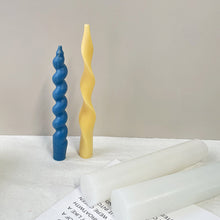 Load image into Gallery viewer, DIY Long Spiral Pillar Silicone Candle Molds for Making Romantic Candle Dinner Injection Wax Silicone Mould Craft Home Decor
