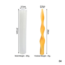 Load image into Gallery viewer, DIY Long Spiral Pillar Silicone Candle Molds for Making Romantic Candle Dinner Injection Wax Silicone Mould Craft Home Decor
