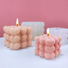 Load image into Gallery viewer, 3D Cube Honeycomb Scented Candle Plaster Silicone Mold Food Grade Chocolate Mousse Baking Molds Aromatherapy Home Decoration
