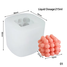 Load image into Gallery viewer, 3D Cube Honeycomb Scented Candle Plaster Silicone Mold Food Grade Chocolate Mousse Baking Molds Aromatherapy Home Decoration

