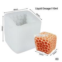 Load image into Gallery viewer, 3D Cube Honeycomb Scented Candle Plaster Silicone Mold Food Grade Chocolate Mousse Baking Molds Aromatherapy Home Decoration
