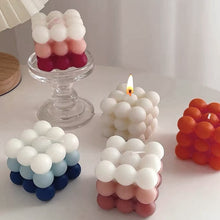 Load image into Gallery viewer, 3D Square Magic Cube Candles Mould Soy Wax Candles Mold Silicon Molds for Resin Art Candle Plaster Making Mould Home Decor
