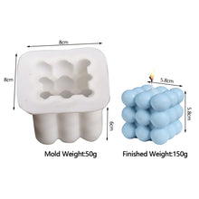 Load image into Gallery viewer, 3D Square Magic Cube Candles Mould Soy Wax Candles Mold Silicon Molds for Resin Art Candle Plaster Making Mould Home Decor
