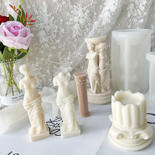 Load image into Gallery viewer, European Style Retro Roman Column Venus Candle Silicone Mold Handmade DIY Baking Molds Plaster Soap Mould Christmas Gifts Decoration
