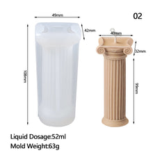 Load image into Gallery viewer, European Style Retro Roman Column Venus Candle Silicone Mold Handmade DIY Baking Molds Plaster Soap Mould Christmas Gifts Decoration
