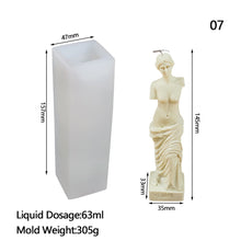 Load image into Gallery viewer, European Style Retro Roman Column Venus Candle Silicone Mold Handmade DIY Baking Molds Plaster Soap Mould Christmas Gifts Decoration
