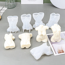 Load image into Gallery viewer, Plump Woman Muscular Man Candle Mold For Diy Handmade Mold Male Body Pregnant Woman Soap Plaster Resin Silicone Mould Home Decor

