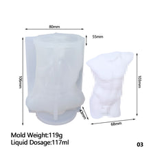 Load image into Gallery viewer, Plump Woman Muscular Man Candle Mold For Diy Handmade Mold Male Body Pregnant Woman Soap Plaster Resin Silicone Mould Home Decor

