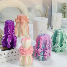 Load image into Gallery viewer, Creative Carved Silicone Candle Mold for DIY Aromatherapy Candle Plaster Ornaments Soap Epoxy Resin Mould Handcrafts Making
