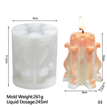 Load image into Gallery viewer, Creative Carved Silicone Candle Mold for DIY Aromatherapy Candle Plaster Ornaments Soap Epoxy Resin Mould Handcrafts Making
