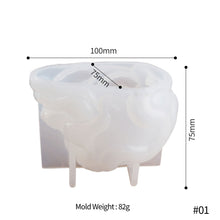 Load image into Gallery viewer, Skull Double Snake Head DIY Epoxy Resin Mold Candle Silicone Moulds Halloween Haunted Horror House Home Decoration
