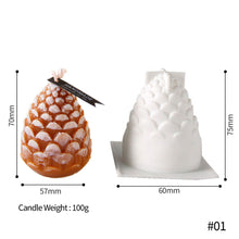 Load image into Gallery viewer, DIY Christmas Pine Nuts Candle Silicone Molds Glue Resin Soap Chocolate Mousse Making Molds Candle Mould for Aromatherapy Home Decor
