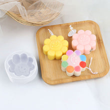 Load image into Gallery viewer, Face Flower Shape Candle Mold Flower Shape Candle Wax Mould DIY Smiling Soap Model Molds Candle Making Supplies
