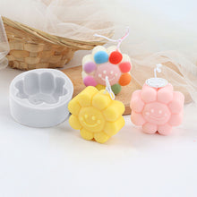 Load image into Gallery viewer, Face Flower Shape Candle Mold Flower Shape Candle Wax Mould DIY Smiling Soap Model Molds Candle Making Supplies
