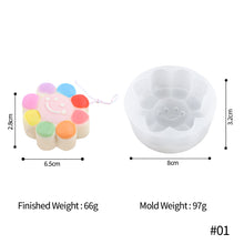 Load image into Gallery viewer, Face Flower Shape Candle Mold Flower Shape Candle Wax Mould DIY Smiling Soap Model Molds Candle Making Supplies
