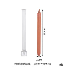 Load image into Gallery viewer, 1PC DIY Long Pole Stripe Candle Mold Soap Making Large Cylinder Rib Church Party Handmade Craft Candle Making For Church Home
