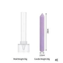 Load image into Gallery viewer, 1PC DIY Long Pole Stripe Candle Mold Soap Making Large Cylinder Rib Church Party Handmade Craft Candle Making For Church Home
