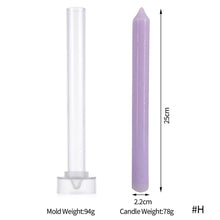 Load image into Gallery viewer, 1PC DIY Long Pole Stripe Candle Mold Soap Making Large Cylinder Rib Church Party Handmade Craft Candle Making For Church Home

