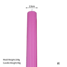 Load image into Gallery viewer, 1PC DIY Long Pole Stripe Candle Mold Soap Making Large Cylinder Rib Church Party Handmade Craft Candle Making For Church Home
