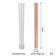 Load image into Gallery viewer, 1PC DIY Long Pole Stripe Candle Mold Soap Making Large Cylinder Rib Church Party Handmade Craft Candle Making For Church Home
