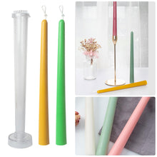 Load image into Gallery viewer, 1PC DIY Long Pole Stripe Candle Mold Soap Making Large Cylinder Rib Church Party Handmade Craft Candle Making For Church Home
