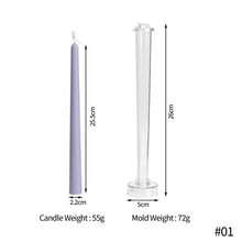 Load image into Gallery viewer, 1PC DIY Long Pole Stripe Candle Mold Soap Making Large Cylinder Rib Church Party Handmade Craft Candle Making For Church Home
