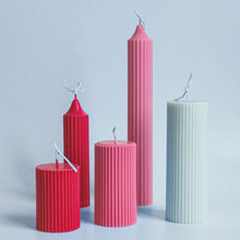 Load image into Gallery viewer, 1PC DIY Long Pole Stripe Candle Mold Soap Making Large Cylinder Rib Church Party Handmade Craft Candle Making For Church Home
