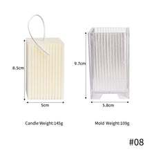 Load image into Gallery viewer, 1PC DIY Long Pole Stripe Candle Mold Soap Making Large Cylinder Rib Church Party Handmade Craft Candle Making For Church Home
