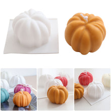 Load image into Gallery viewer, 3D Pumpkin Silicone Mold DIY Halloween Candle Wax Mould Handmade Resin Soap Mousse Chocolate Cake Molds Home Decoration
