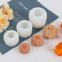 Load image into Gallery viewer, 3D Pumpkin Silicone Mold DIY Halloween Candle Wax Mould Handmade Resin Soap Mousse Chocolate Cake Molds Home Decoration
