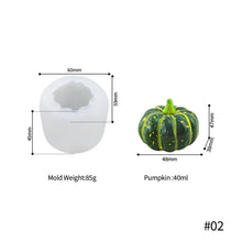 Load image into Gallery viewer, 3D Pumpkin Silicone Mold DIY Halloween Candle Wax Mould Handmade Resin Soap Mousse Chocolate Cake Molds Home Decoration

