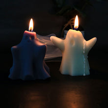 Load image into Gallery viewer, 3D Ghost Silicone Candle Mold Resin Drop Glue Chocolate Soap Scented Candle Making Mould Halloween Ornament Party Decor
