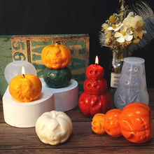Load image into Gallery viewer, Halloween Pumpkin Candle Silicone Mold DIY Candle Making Soap Resin Chocolate Beeswax Mold Christmas Gifts Craft Home Decor
