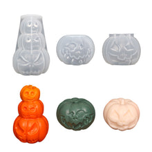 Load image into Gallery viewer, Halloween Pumpkin Candle Silicone Mold DIY Candle Making Soap Resin Chocolate Beeswax Mold Christmas Gifts Craft Home Decor
