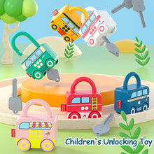Load image into Gallery viewer, Kids Learning Lock with Key Educational Preschool Numbers Matching Counting Montessori Car Games Toys Teaching Aids Toys
