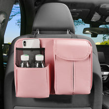 Load image into Gallery viewer, Car Seat Back Storage Bag Multi Pocket Hanging Interior PU Auto Seat Middle Box Interior Accessories
