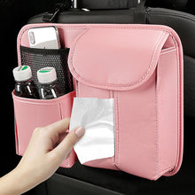 Load image into Gallery viewer, Car Seat Back Storage Bag Multi Pocket Hanging Interior PU Auto Seat Middle Box Interior Accessories
